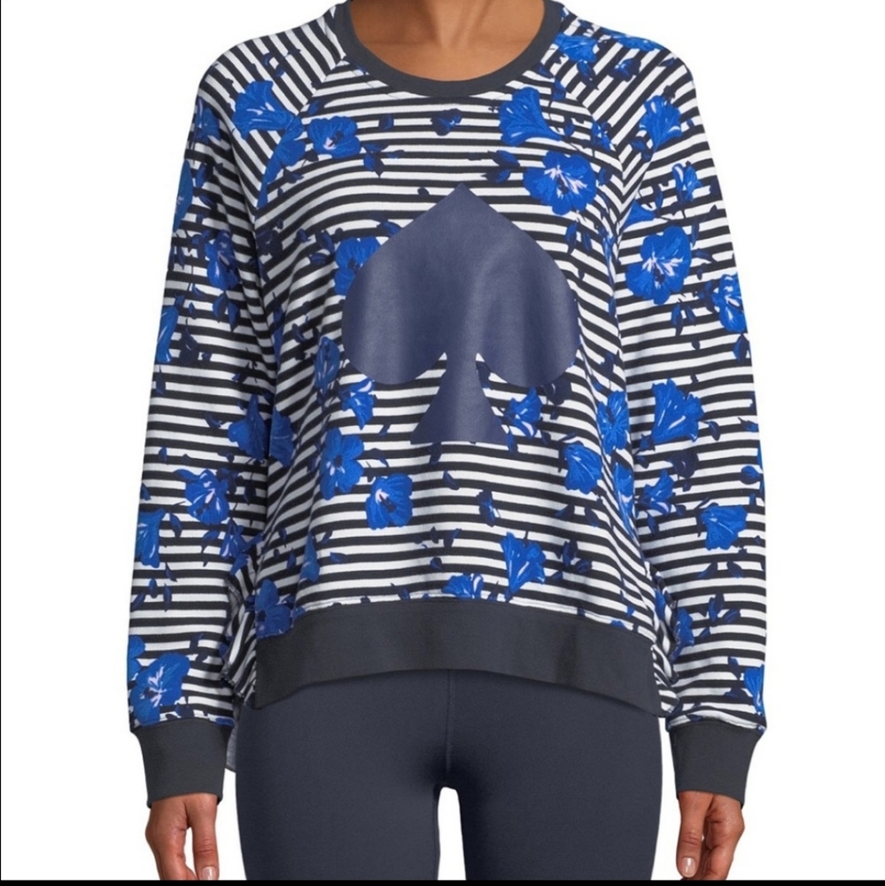 Kate Spade California Dreaming Hibiscus Pullover Sweatshirt Womens Size XS